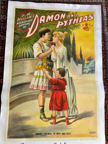 Antique theatrical poster - antique,